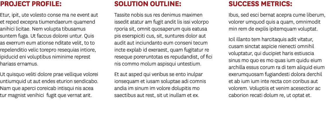 Project Profile: Etur, ipit, ute volesto conse ma ne event aut et reped excepra tiumendaerum quamend anihici licitae    
