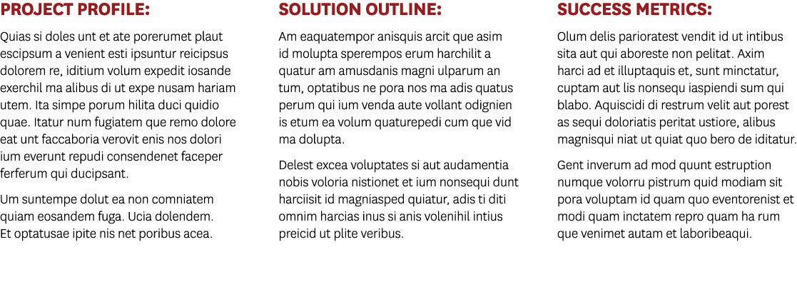 Project Profile: Quias si doles unt et ate porerumet plaut escipsum a venient esti ipsuntur reicipsus dolorem re, idi   